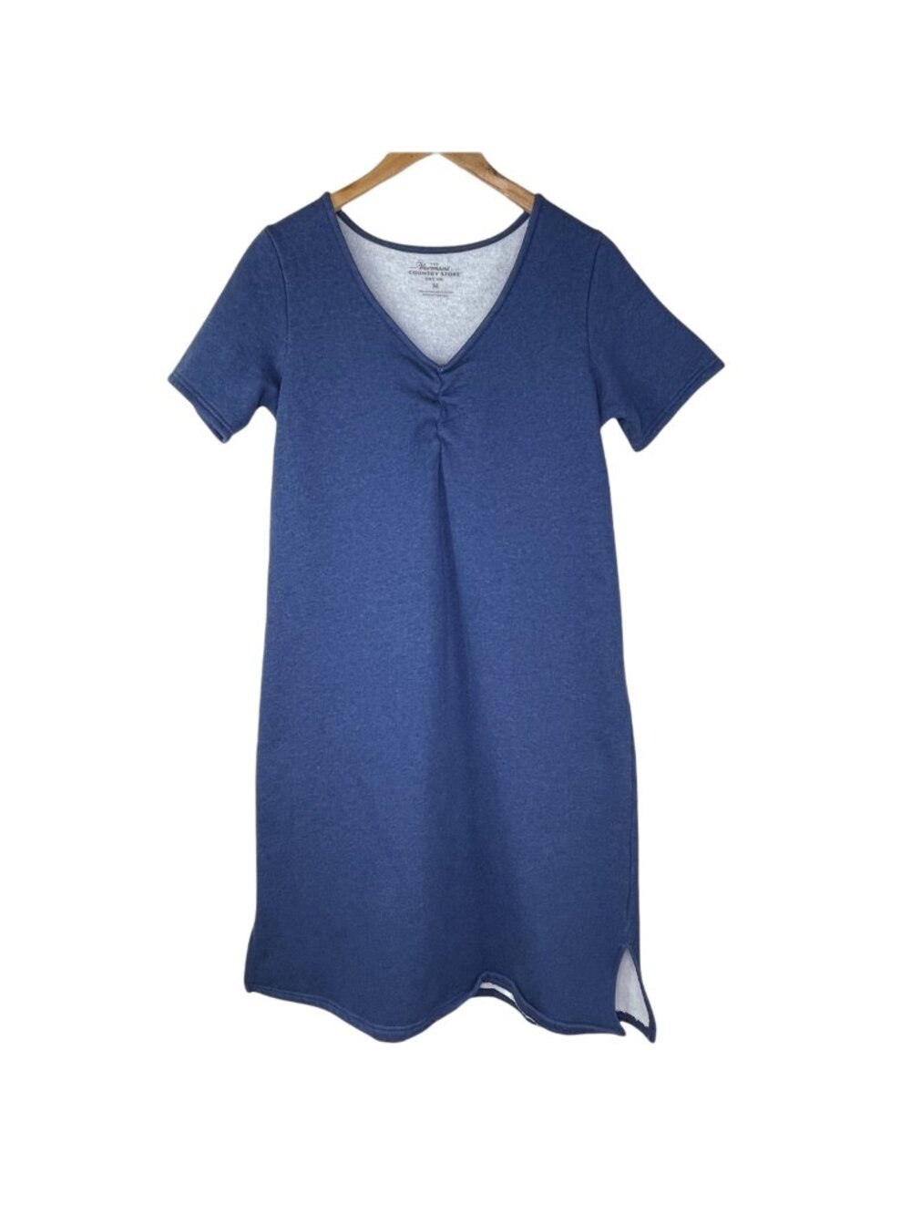 Vermont Country Store Short Sleeve Fleece Lined VNeck Sleep House Dress Womens M